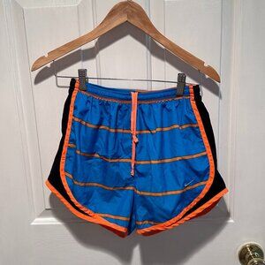 Nike Dri-Fit Orange & Blue Running Shorts - Size Small